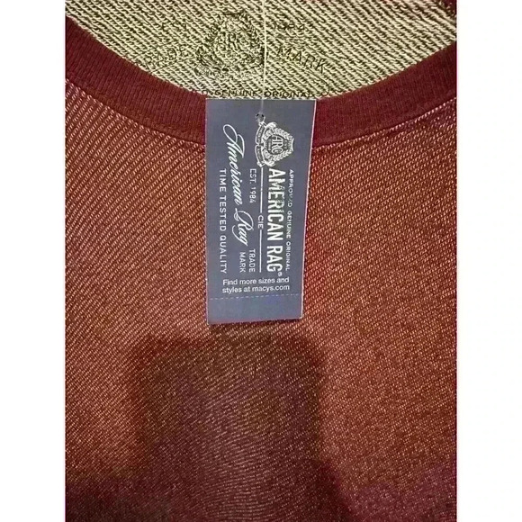 NWT Mens American Rag L/S knit crewneck lightweight shirt S - Picture 3 of 4